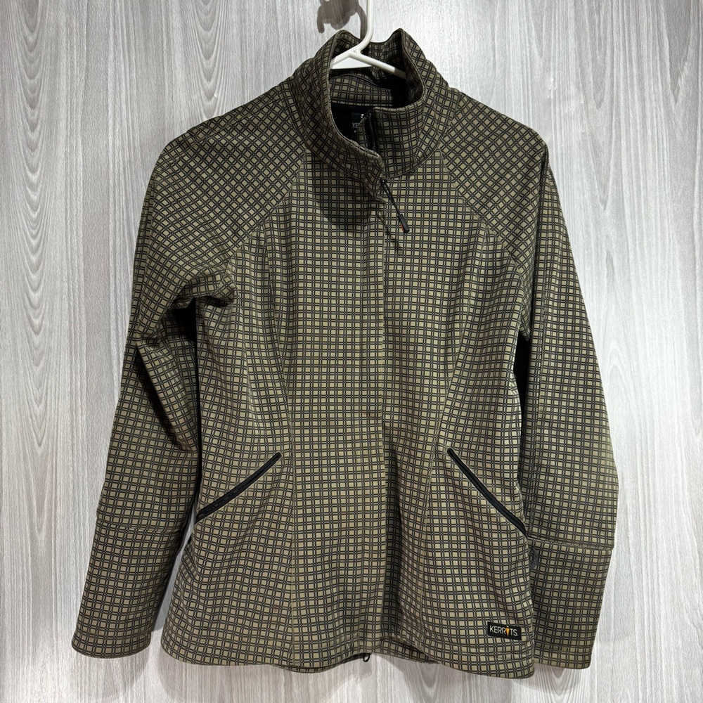 Kerrits Equestrian Softshell Riding Plaid Jacket Zip‎ Water Resistant Women’s S